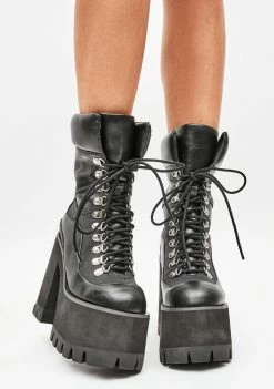 Poster Grl Platforms Werkin' Overtime Platform Hiker Boots 9 Poster Grl Platforms Werkin' Overtime Platform Hiker Boots