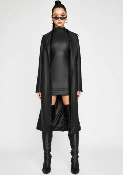 Poster Grl Outerwear Throwin' Shade Belted Trench 8 Poster Grl Outerwear Throwin' Shade Belted Trench