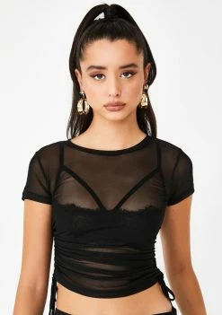 Poster Grl Sin 100 Percent That Bish Mesh Tee Tops