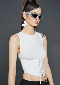 Poster Grl Search And Destroy Corset Tank Corset Top