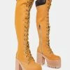 Poster Grl Step It Out Platform Work Boots Boots & Booties