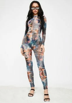 Poster Grl Flyin' Private Mesh Catsuit Jumpsuits & Rompers