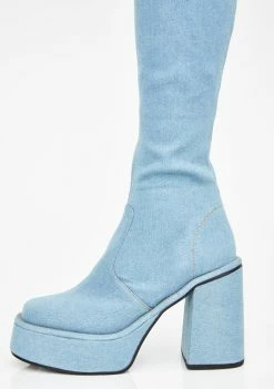 Poster Grl Boots & Booties Put In Werk Denim Thigh Highs 8 Poster Grl Boots & Booties Put In Werk Denim Thigh Highs