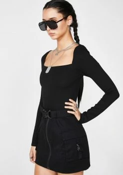 Poster Grl Check Ya DM'z Knit Bodysuit Tops