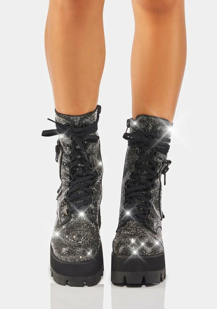 Poster Grl Combat Boots Strike It Rich Rhinestone Boots 5 Poster Grl Combat Boots Strike It Rich Rhinestone Boots