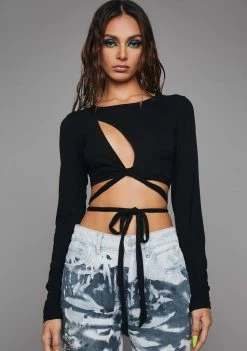 Poster Grl Attention On Me Long Sleeve Top Tops