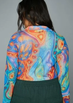 Poster Grl Plus Trippy Charmer Mesh Shirt Tops
