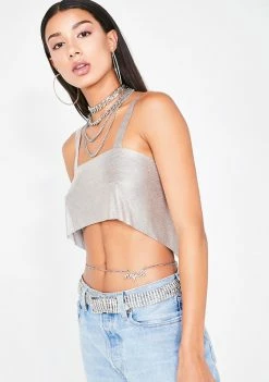 Poster Grl High Glamour Chainmail Top Tops
