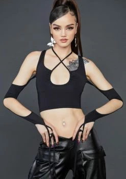 Poster Grl Night Game Over Halter Top