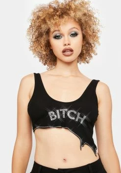 Poster Grl Icy Babe Rhinestone Tank Top