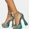 Poster Grl Hypnotic Habits Chain Platform Heels