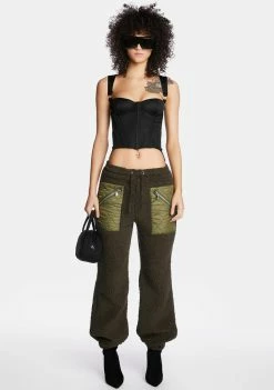 Poster Grl Jogger Sweatpants Nuclear Unit Faux Shearling Joggers