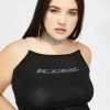 Poster Grl Totally Iconic Clout Rhinestone Tank Tops