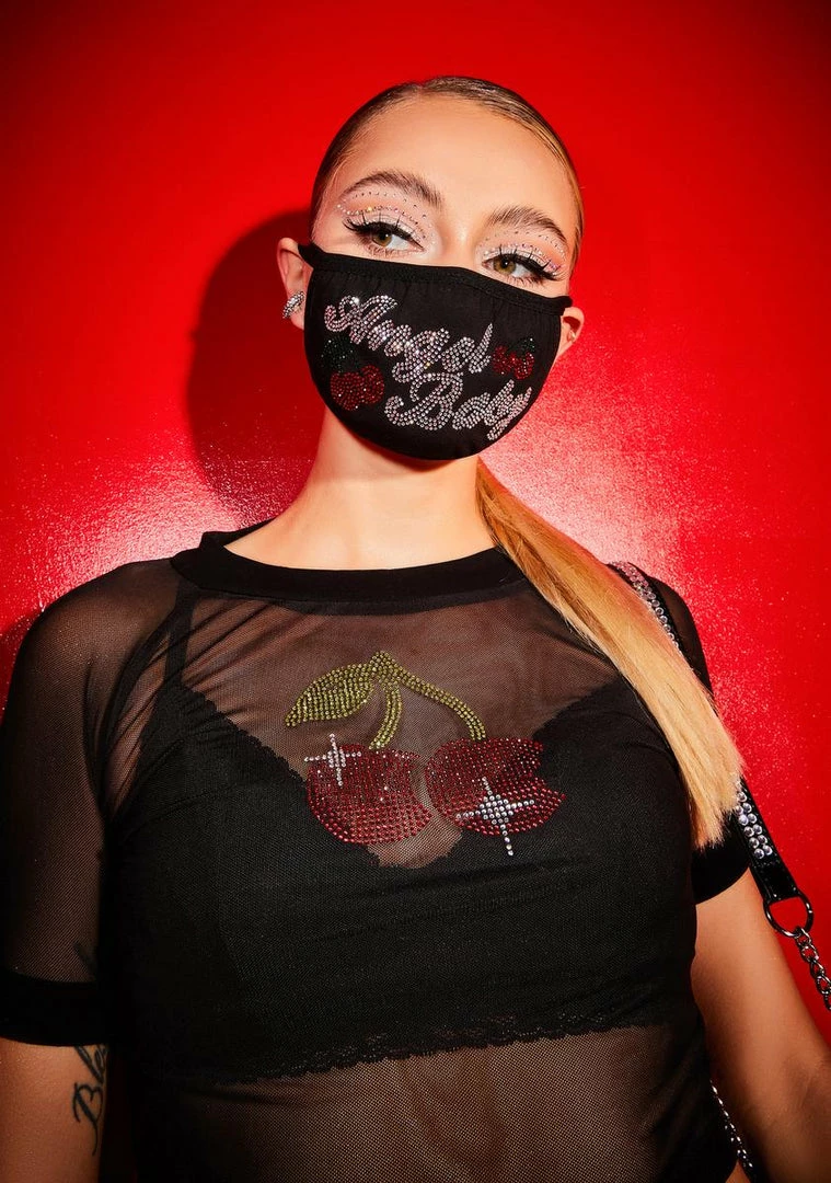 Poster Grl Face Masks Angel Baby Rhinestone Face Mask 3 Poster Grl Face Masks Angel Baby Rhinestone Face Mask