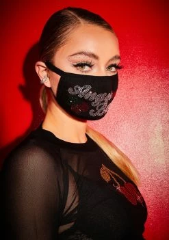 Poster Grl Face Masks Angel Baby Rhinestone Face Mask