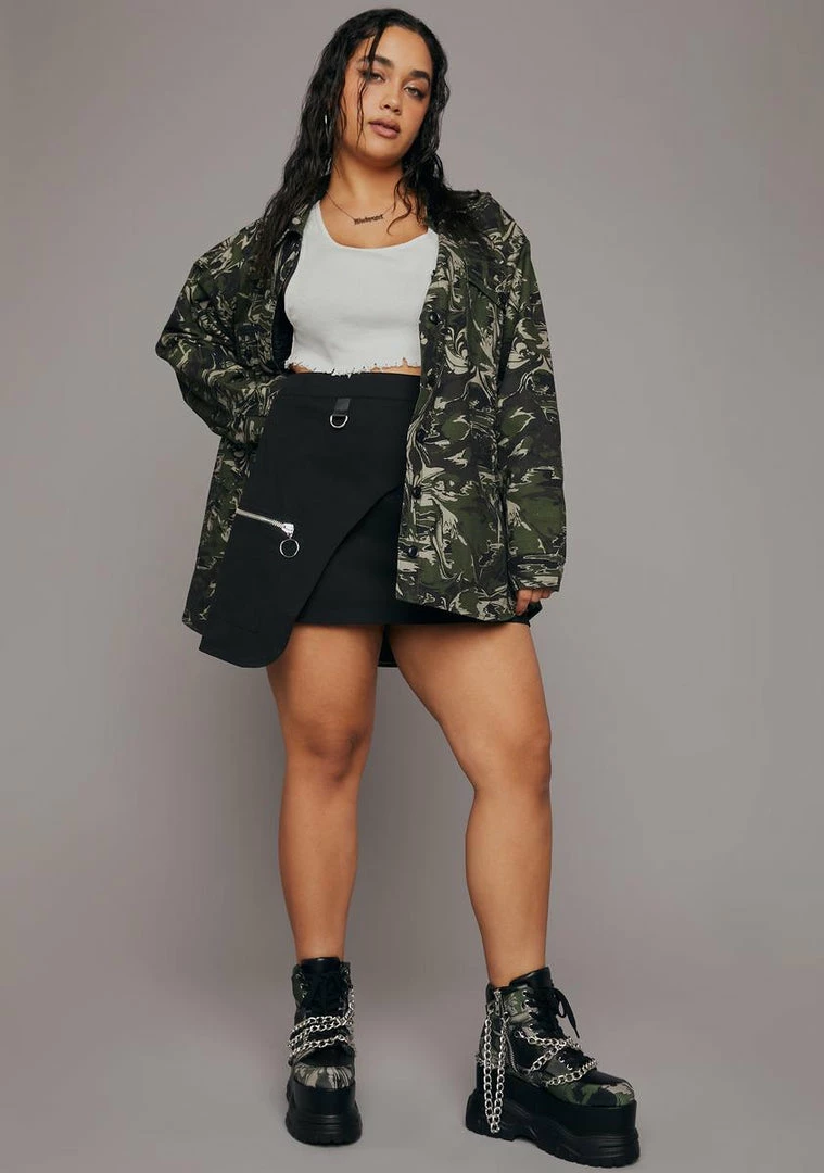 Poster Grl Plus The Fine Line Utility Mini Skirt 5 Poster Grl Plus The Fine Line Utility Mini Skirt