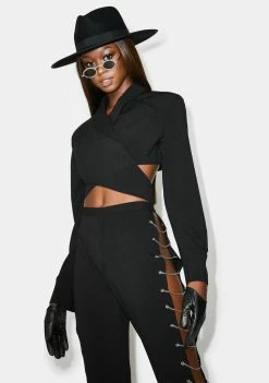 Poster Grl Cut A Deal Crop Blazer Outerwear