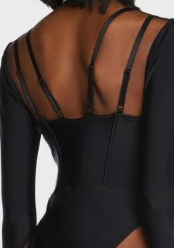 Poster Grl Cut-Out Bodysuit Lick You Lots Strappy Bodysuit