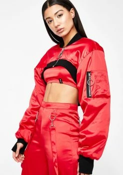 Poster Grl Outerwear Blazed Feelin' Icy Satin Bomber