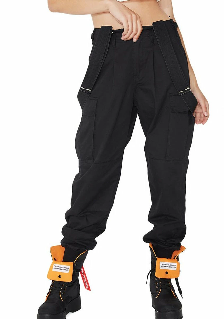 Poster Grl Mind Ya Bizness Suspender Cargo Pants 5 Poster Grl Mind Ya Bizness Suspender Cargo Pants