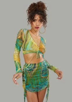 Poster Grl Hypnotic Habits Ruched Skirt Set