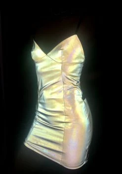 Poster Grl Never Artificial Reflective Dress Dresses
