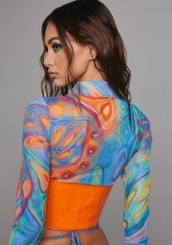 Poster Grl Sunset Out Of Element Underbust Corset Corset Top