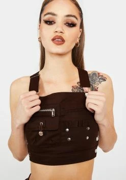 Poster Grl Tops Cocoa Playing The Field Utility Overall Top