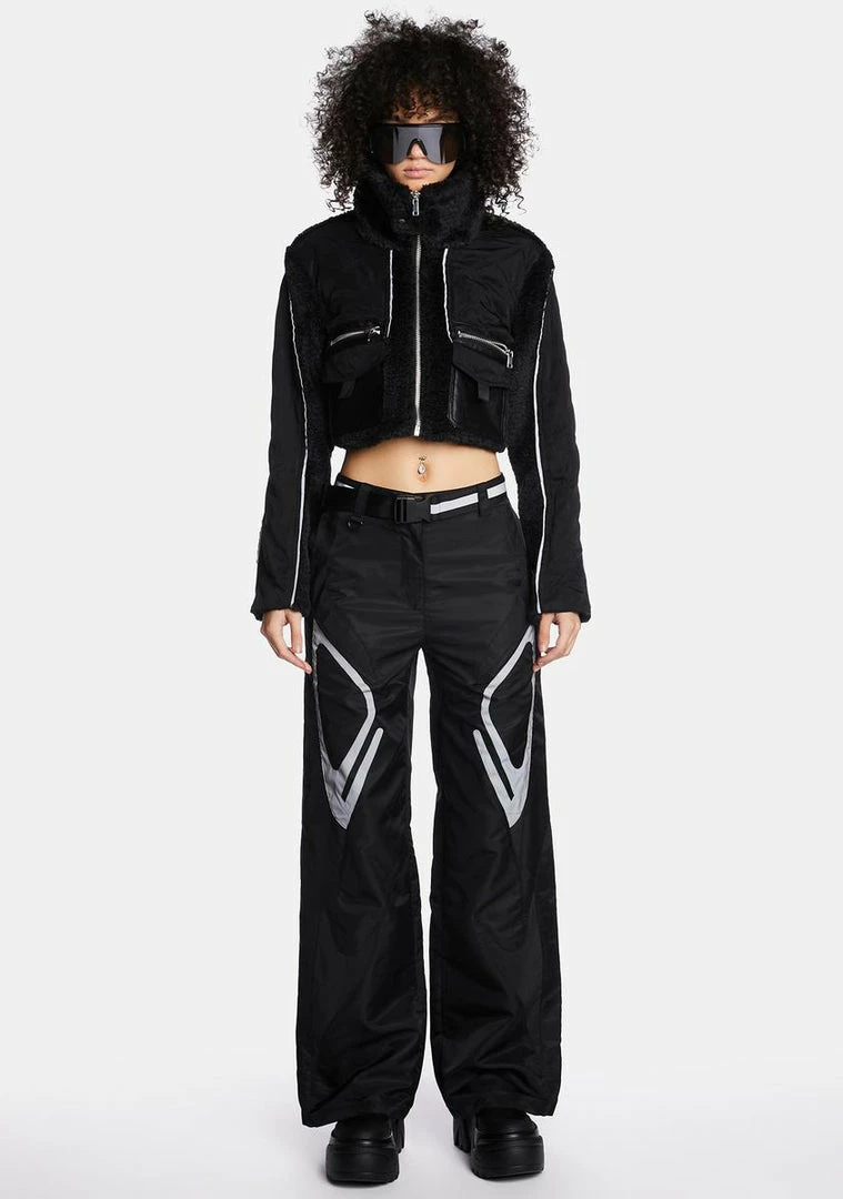 Poster Grl Wide Leg Pants Future Couture Reflective Pants 4 Poster Grl Wide Leg Pants Future Couture Reflective Pants