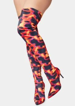 Poster Grl Boots & Booties Heatin' Up Thigh High Boots