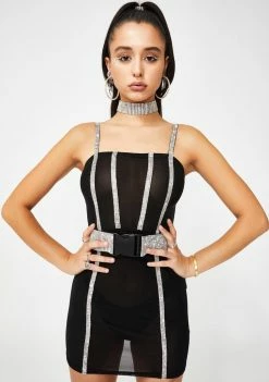 Poster Grl Saturday Night Diva Rhinestone Dress Dresses