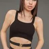 Poster Grl No Limits Cropped Buckle Tank Tops