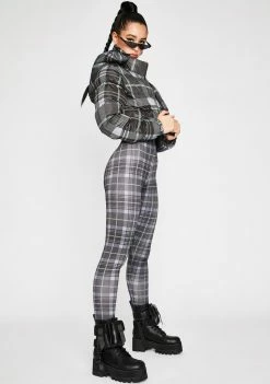 Poster Grl Back In Session Plaid Leggings