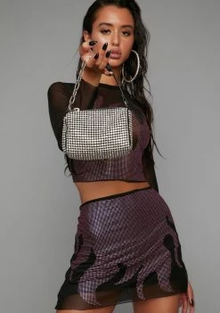 Poster Grl Satchel Purses Can't Afford Me Rhinestone Handbag