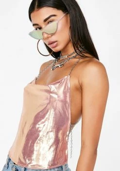 Poster Grl Champagne Showers Chain Top