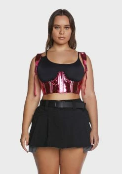 Poster Grl Corset Top Plus Magenta My Type Underbust Corset
