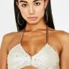 Poster Grl Tops Gold Standard Sequin Bra