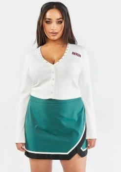 Poster Grl Plus Teal Head Captain Mini Skirt Bottoms