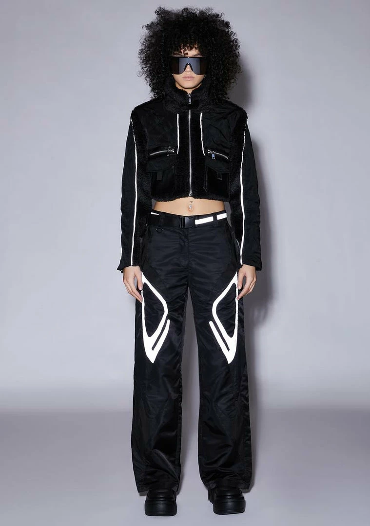 Poster Grl Wide Leg Pants Future Couture Reflective Pants 7 Poster Grl Wide Leg Pants Future Couture Reflective Pants