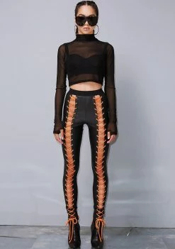 Poster Grl Flawless Flaunt Mesh Crop Top Tops