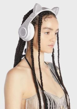 Poster Grl Billionaire Bling Cat Ear Headphones Tech