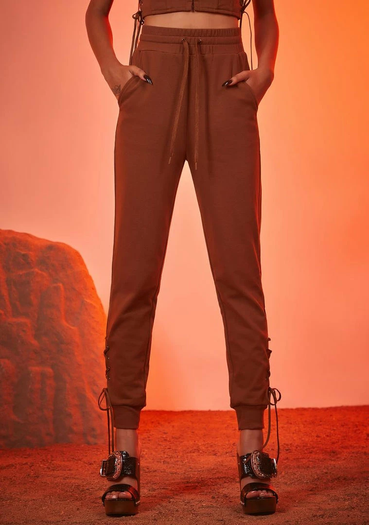 Poster Grl Dare To Go Lace-Up Joggers Jogger Sweatpants 3 Poster Grl Dare To Go Lace-Up Joggers Jogger Sweatpants