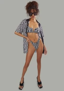 Poster Grl Warped Realm Checkered Button Up Shirt