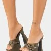 Poster Grl Platforms Khaki Send Ur Location Chained Mules