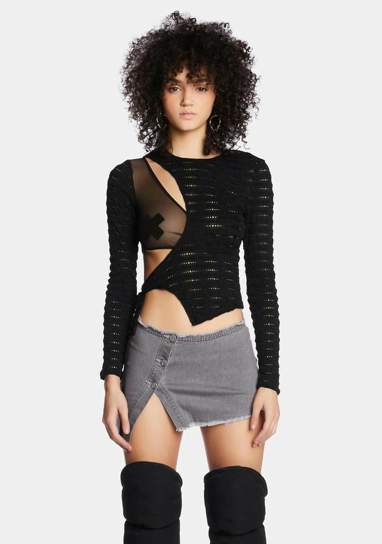 Poster Grl In That Order Denim Mini Skirt 3 Poster Grl In That Order Denim Mini Skirt