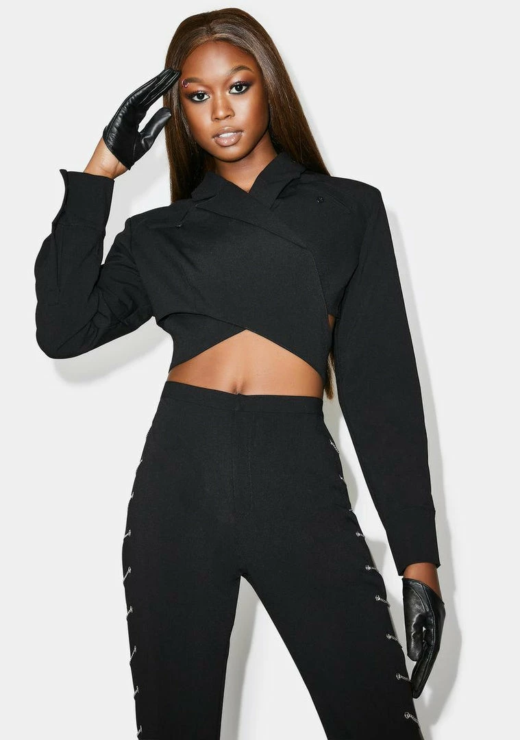 Poster Grl Cut A Deal Crop Blazer Outerwear 3 Poster Grl Cut A Deal Crop Blazer Outerwear