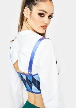 Poster Grl Learn The Ropes Argyle Bustier Tops