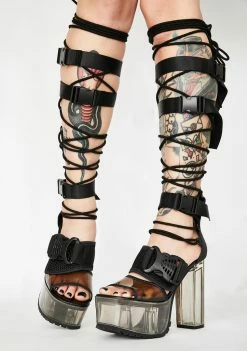Poster Grl Ride Or Die Lace Up Heels
