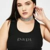 Poster Grl Always Call Me Papi Rhinestone Tank