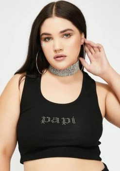 Poster Grl Always Call Me Papi Rhinestone Tank